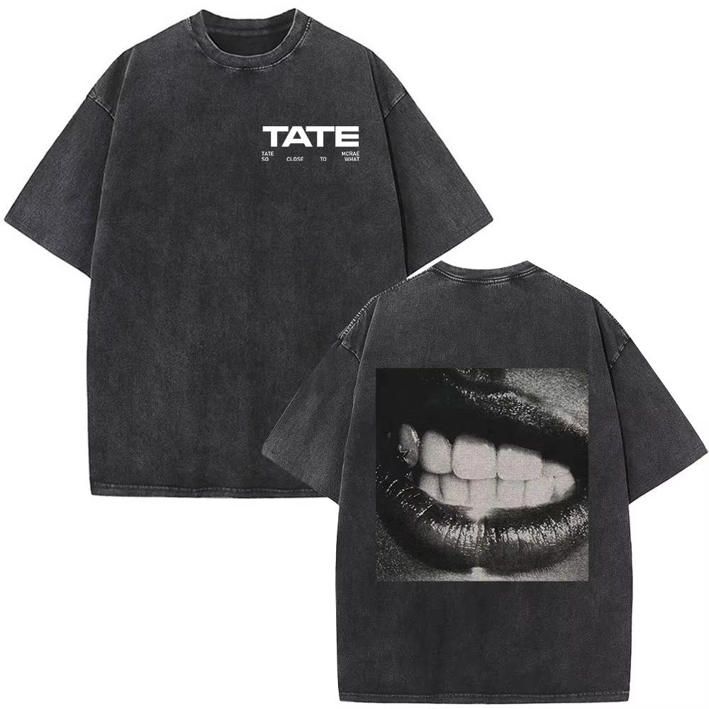 Tate McRae So Close To What Album Tour Washed Tshirt Men Women Cotton Short Sleeve Summer Vintage T Shirt Tops Fans Gift