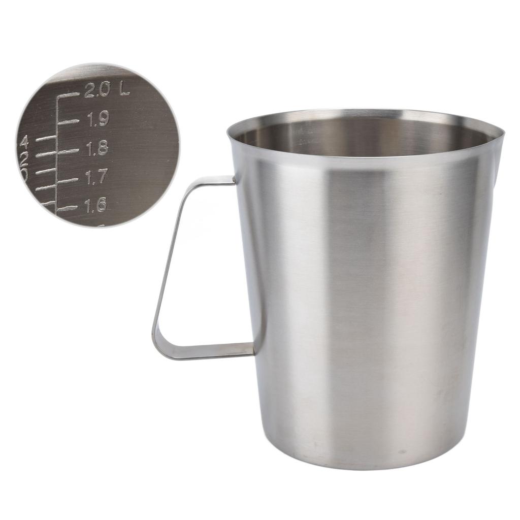 Мерная кружка из нержавеющей стали 304, устойчивая к коррозии, чашка для вспенивания молока и кофе со шкалой для дома