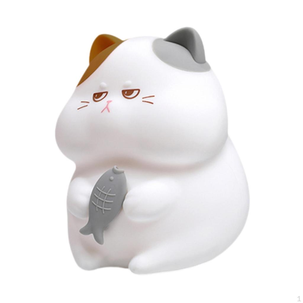 Silicone Cat Night Lamp Bedside Touch Chargeable Multifunctional USB Charging Table