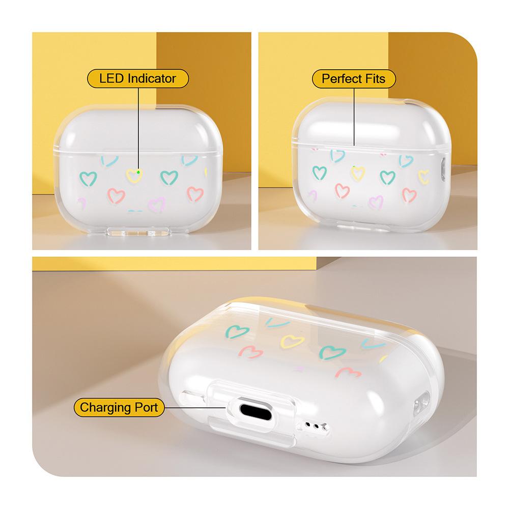 Линия любовь для AirPodsPro Apple беспроводной чехол для наушников TPU мягкий чехол Apple 1/2/3 прозрачный
