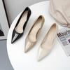 20 мелкие лакированные туфли на тонком каблуке черные туфли-лодочки женская обувь остроносые однотонные дизайн универсальные