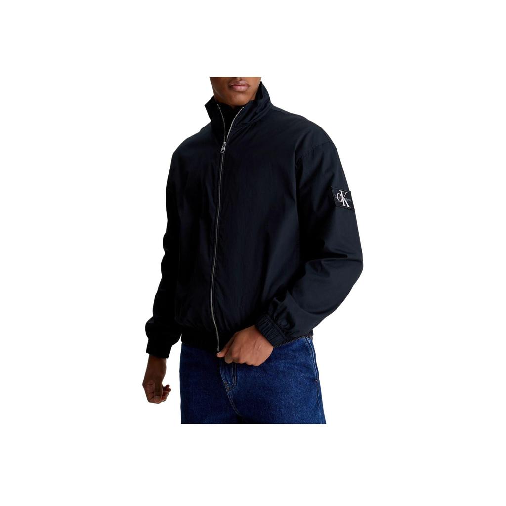 Calvin Klein Свободная хлопковая куртка на молнии с логотипом, мужская куртка, черная J30J325316-BEH