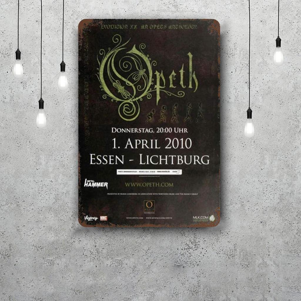 Opeth Vintage Metal Tin Signs Posters Decor Retro Metal Plaque Wall Art Decor for Garage Bar