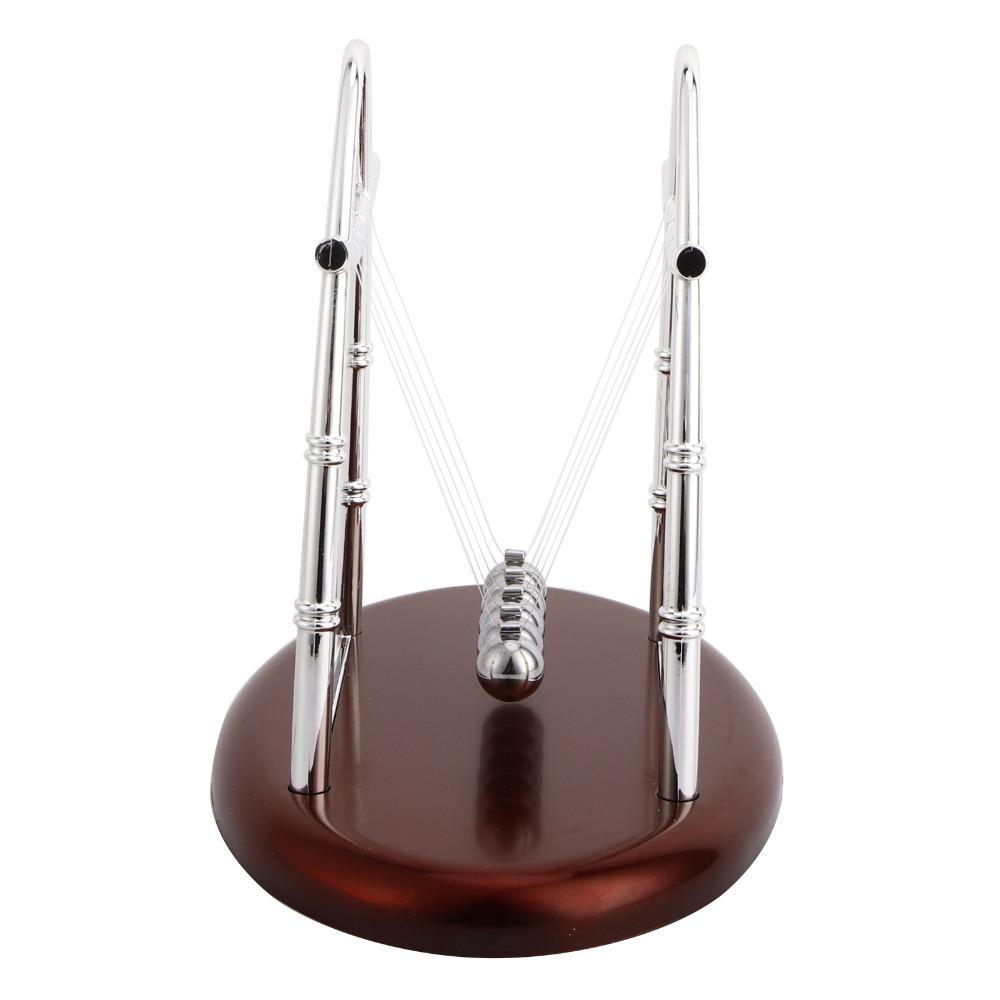 6.93 x 4.17 x 5.51in Balance Balls Wooden Base Kinetic Balls Pendulum Ornament Office Desk