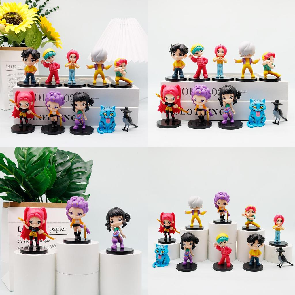 Q Версия Kpop Охотники на демонов ПВХ Модель Украшение Для Поклонников Истребителя демонов В Мультяшном Стиле