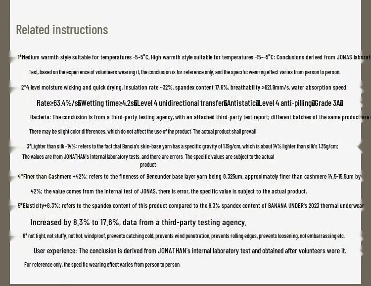 beneunder Men's High-Elastic Warm Thermal Underwear Set SF05524