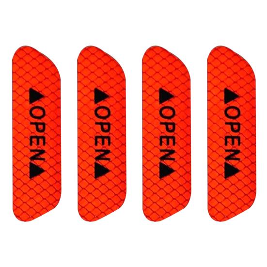 4шт открытые двери автомобиля светоотражающие знаки безопасности предупреждающие наклейки декор