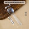 bulk transparent forks & spoons, 2000 шт.