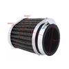 50mm/2" Motorcycle Air Intake Filter Cleaner Adjustable Clamp Washable Silver x3