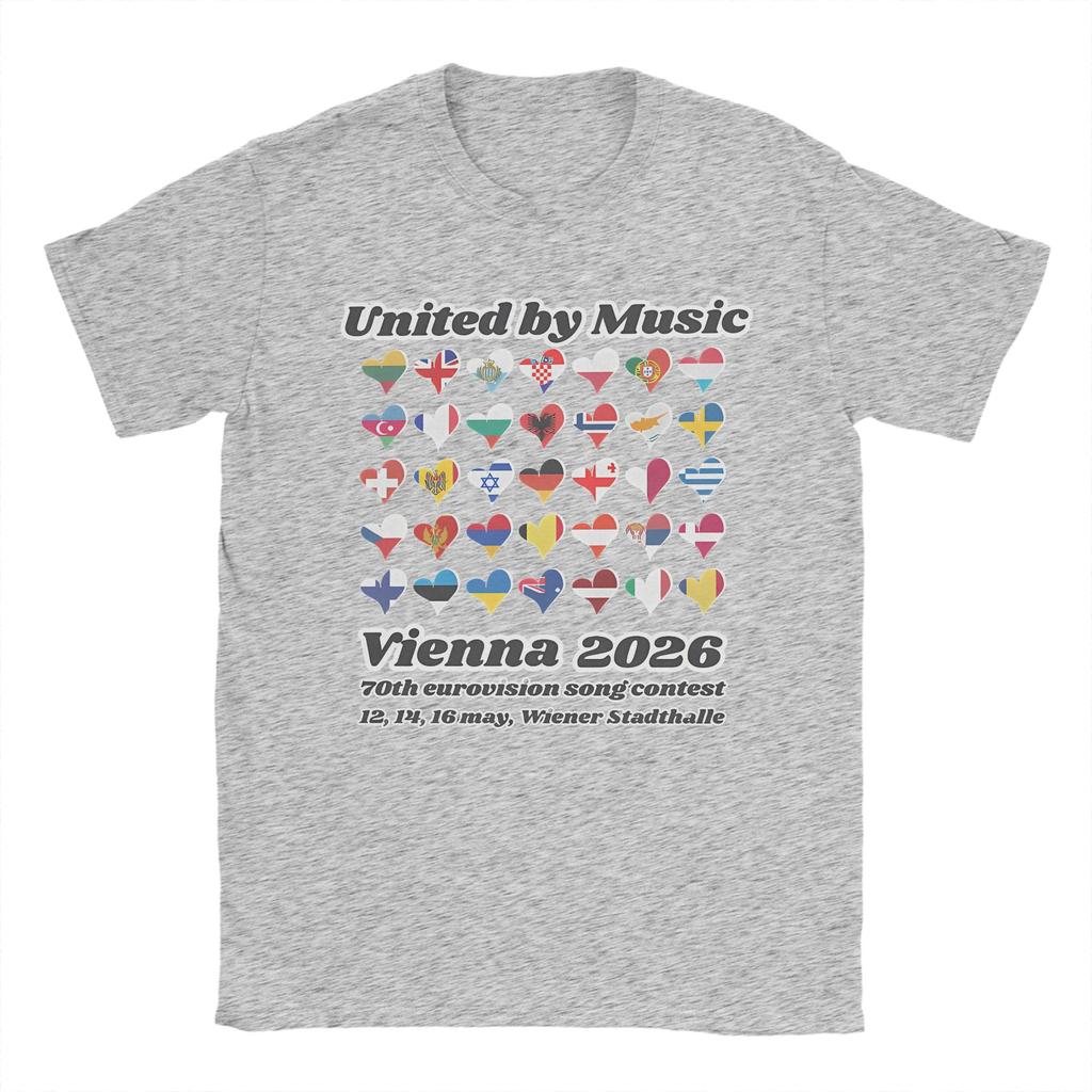 Eurovisions Song Contest 2026 Tee Shirt for Unisex Women Graphic Print T Shirts 100 Cotton Clothes