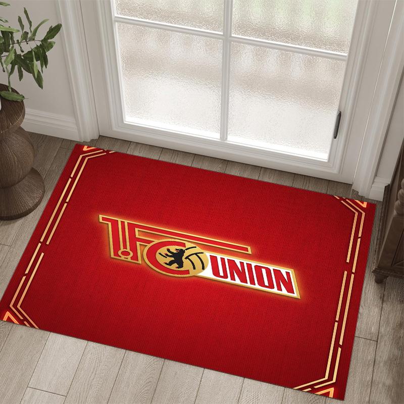 Union Berlin FC Design Crystal Velvet Carpet Cozy Non?Slip Printed Rug For Bedroom Living Room Entrance