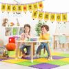 Back To School Decor Kit With Banner Flags Classroom Wall Bus Pencil Theme Party Supplies Kids