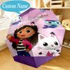 Custom Name Umbrella Kitty Dollhouse Adventure Umbrella 8-Frame for Travel, Camping, Casual Lightweight Portable, Essential for Family Gifts
