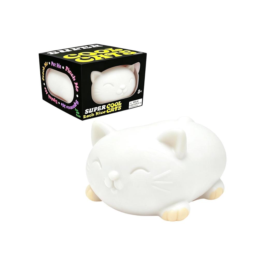 Soft Squeeze Cat Sensory Toy for Stress Relief Squishy Animal Figure for Relaxation and Hand Exercise for Adults and Kids