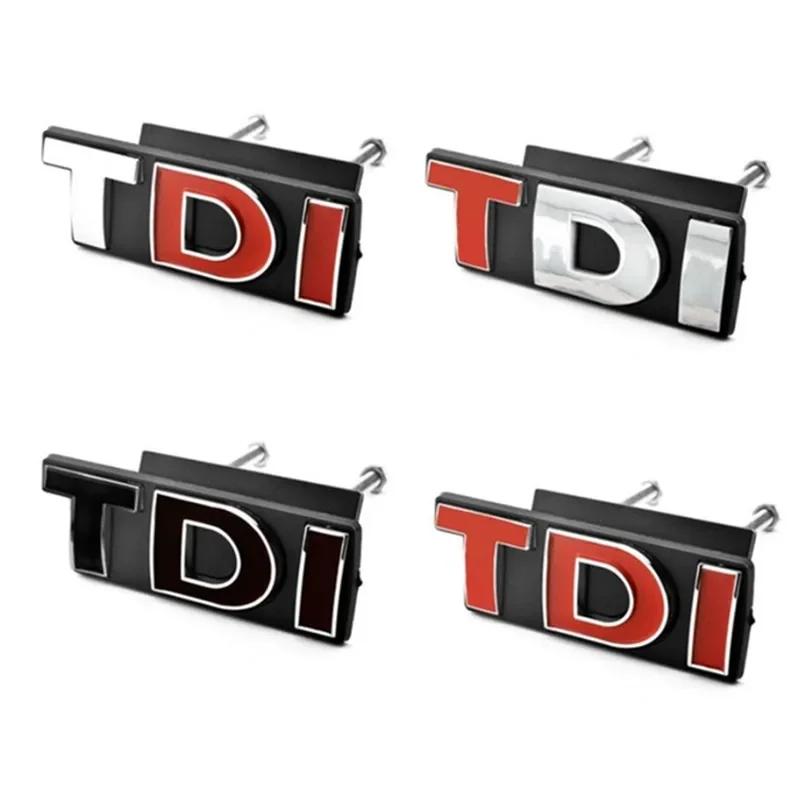 AGLNX1 3D Metal TDI Logo Car Front Grille Emblem Sticker Fender Side Rear Trunk Auto Badge Decor For VW Polo Golf Jetta Passat MK4 MK5
