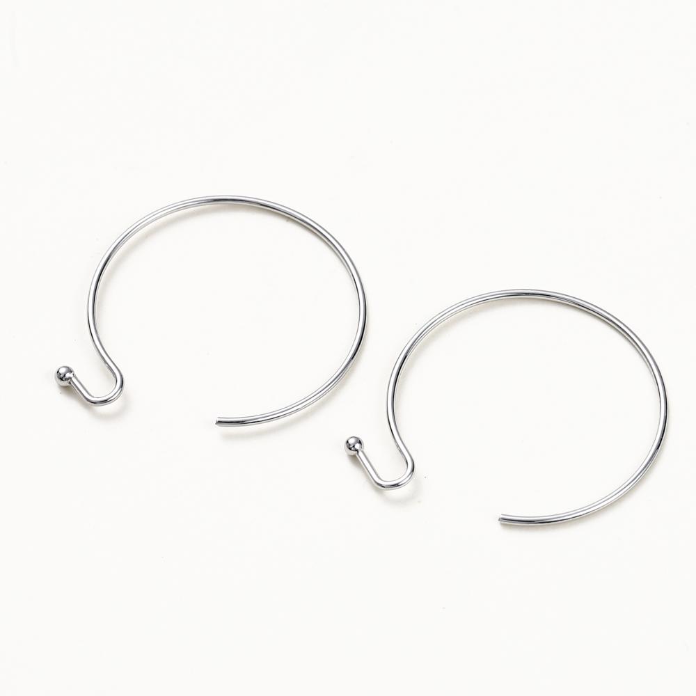 20pcs/lot 14K 18K Gold Plated Hoop Earring Hooks Ear Wire Findings For DIY Making Earrings Jewelry Accessories Wholesale