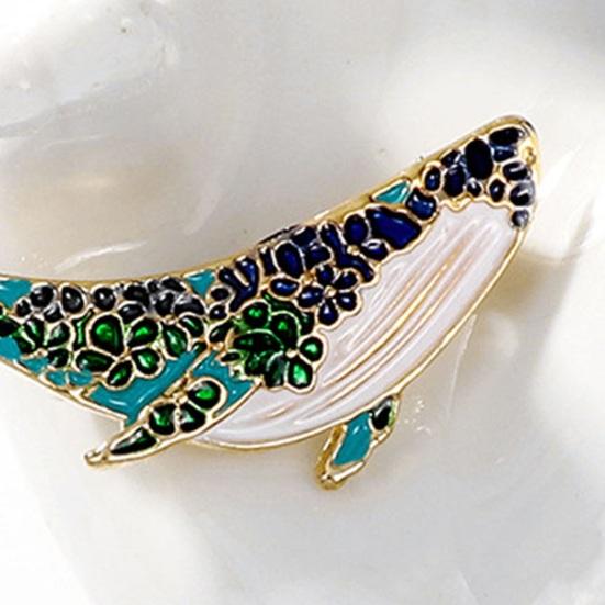 Модная брошь в форме кита, милая эмалированная булавка в форме дельфина, костюм с лацканами, значок животного, одежда, аксессуары для пальто