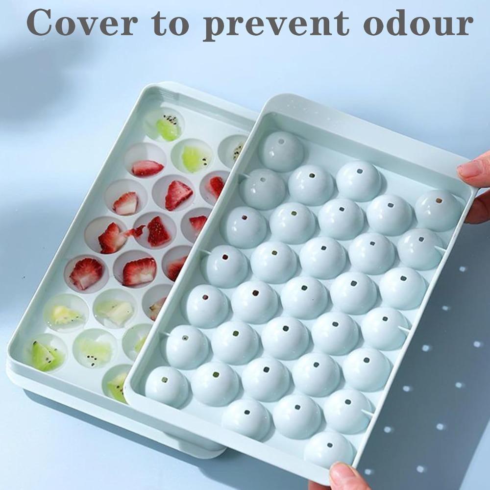 Round Ice Cube Mold with Lid 33 Ice Ball Shaped Round Ice Making Molds Can Be Reused Making Whiskey Ball Popsicle Lollipop Molds