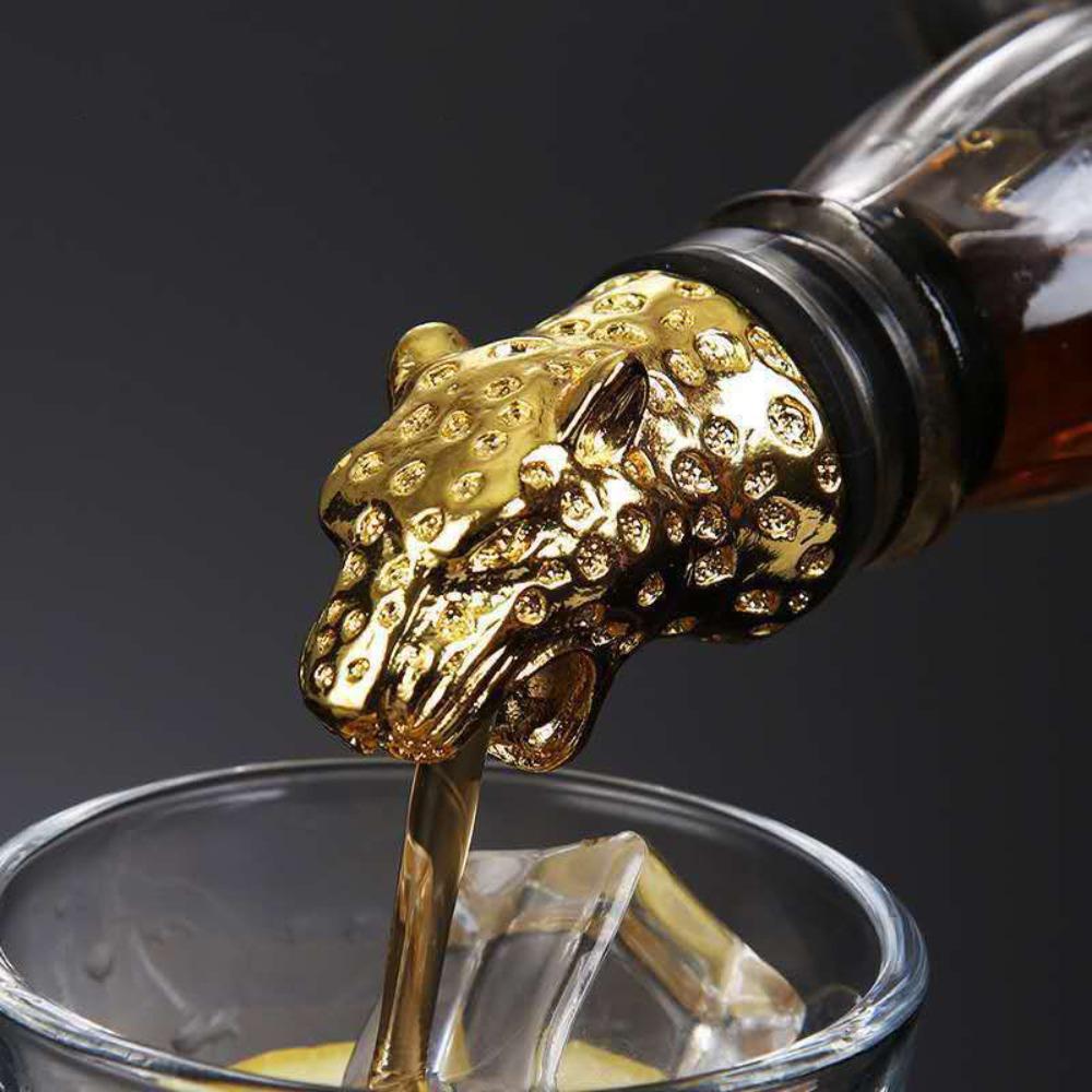 Unique Leopard/Lion/Antelope Head Wine Pourer Zinc Alloy Portable Bottle Stoppers Wine Dispenser Party Supplies