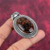 Mahogany Obsidian Jewelry, 925 Solid Sterling Silver Pendant, Handmade Gemstone Jewelry Pendant For Memorial Day