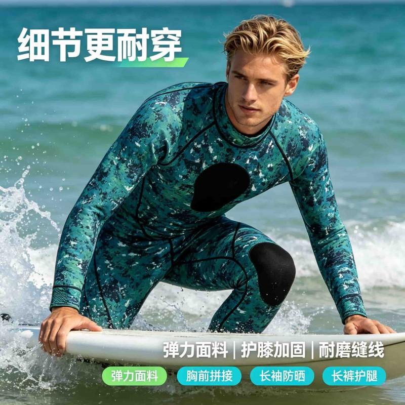 Diving Wetsuit 3mm Neoprene Fullsuit Men Women Warmth Thermal Protection Snorkeling Fishing Swimming