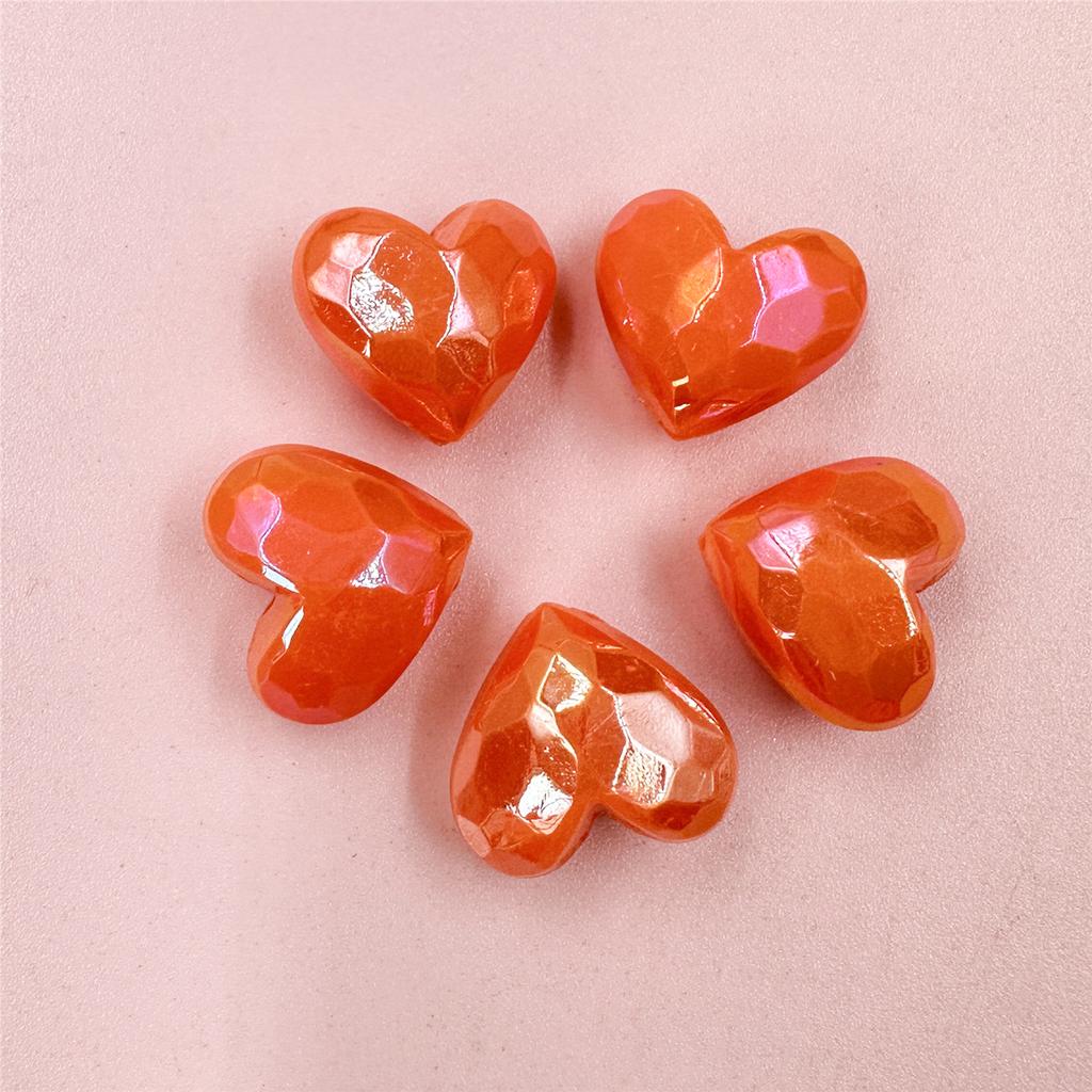 Простые модные материалы Сердце Свободные бусины Ювелирные изделия Макарон Аксессуар Персиковый акриловый браслет Бусины 19 * 16,5 мм Вырезанные бусины «Любовь» DIY Изысканные ювелирные изделия