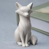 Desktop Sculptures for Office 3D Printed Minimalist Fox Sculpture, Elegant Figurine, Matte Modern Contemporary Living Room Decor Ornament Entryway