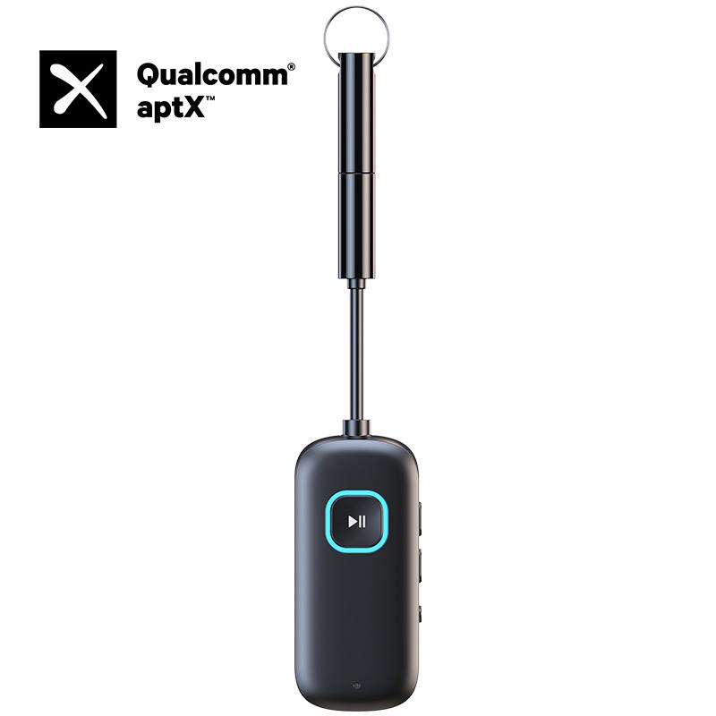 2 в 1 aptX Bluetooth аудио передатчик приемник 3.5MM AUX многоточечный Hifi стерео aptX-Adaptive/HD/LL беспроводной адаптер с микрофоном