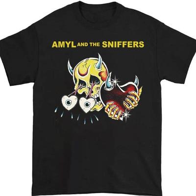Винтажная футболка Amyl And The Sniffers Для фанатов Мужская S 235XL 8D383 - Мужская летняя хлопковая футболка с принтом