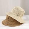 NEW Y2K Beach Korean Straw Hat Summer Women Visor Bucket Hat Fisherman Hat Hand Weaving Panama Girl Fishing Handmade Sun Hats