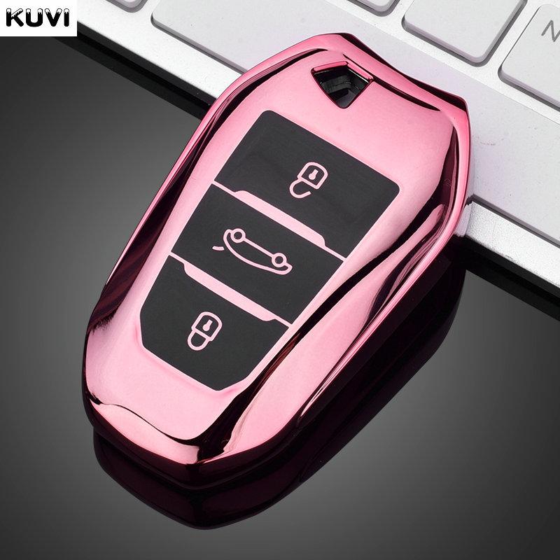 Чехол-оболочка из ТПУ для корпуса автомобильного брелка-ключа для Peugeot 2008 3008 4008 5008 308 408 508 Citroen C1 C2 C4 C6 C3-Xr Picasso Grand Ds3 Ds5