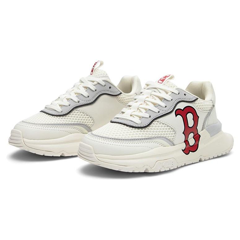 MLB Chunky Runner Boston Red Sox Daily Comfort Slip Resistant Durable Low Top Dad Shoes Unisex sneakers Ivory 3ASHRJ13N-43IVS