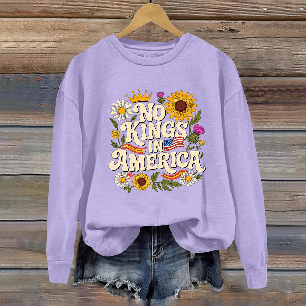 Women's Fashion Daily Versatile Casual Sweatshirts Long Sleeve Round Neck Top Sweatshirts