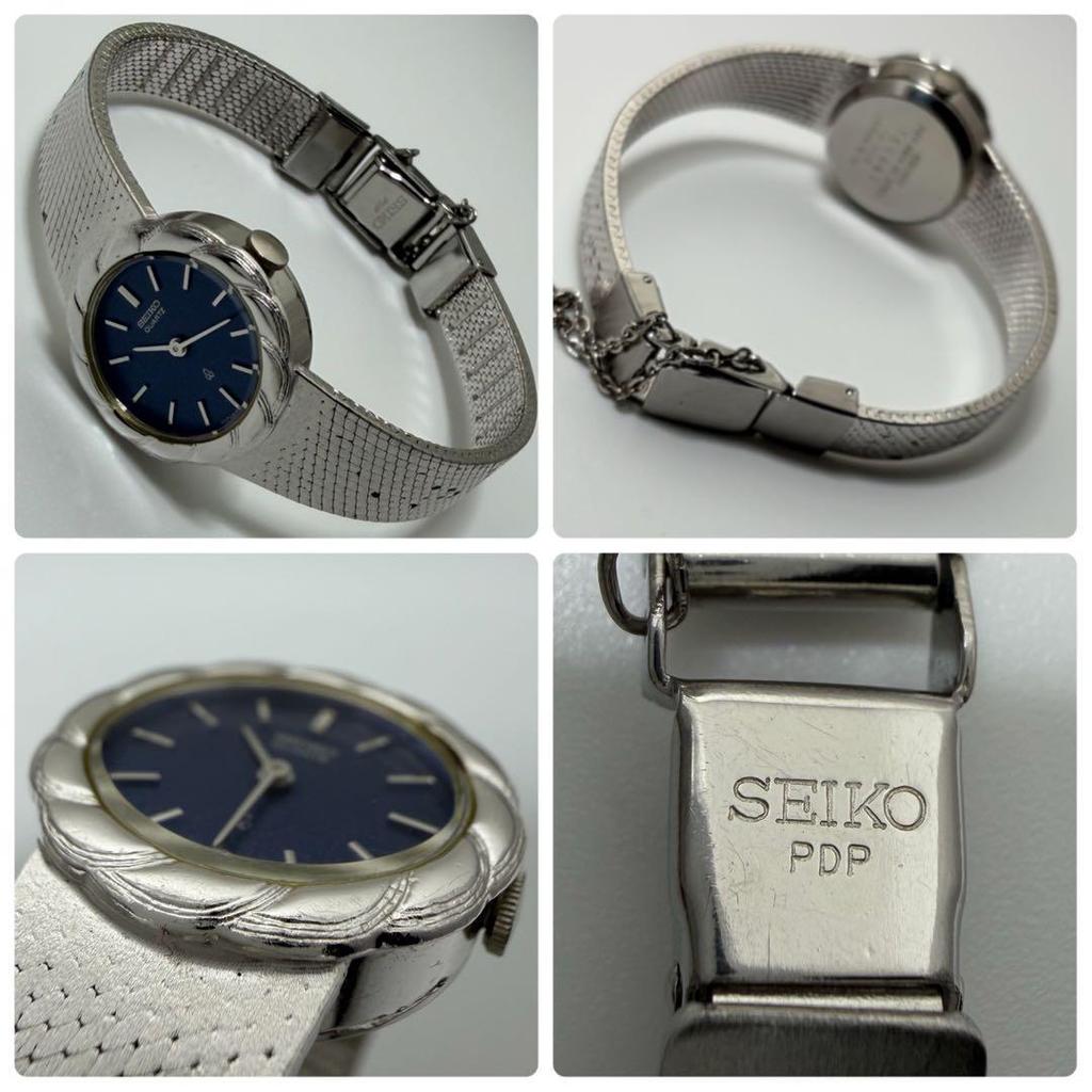 Б/у [Рабочие/Редкие] Элегантные женские часы Seiko с синим циферблатом 1977 г.