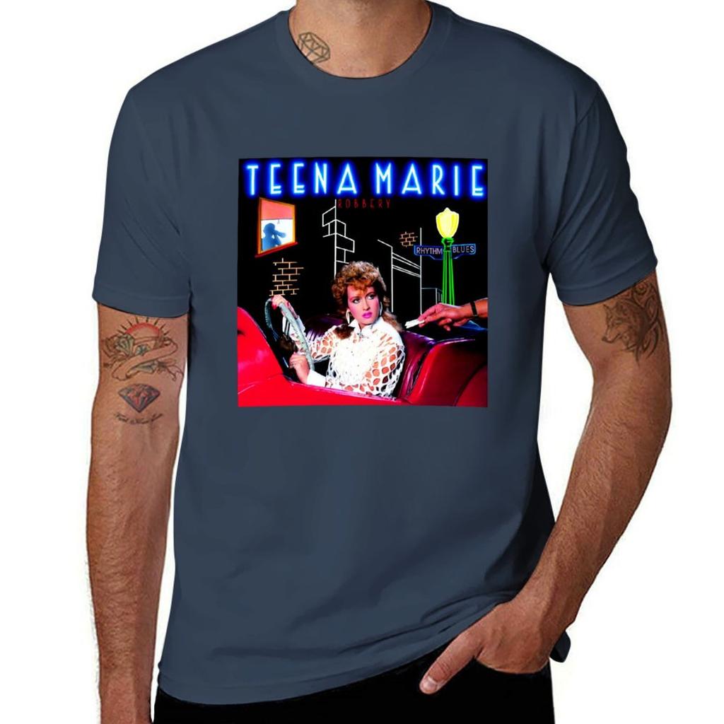 Футболка Teena Marie Мужская Футболка Хлопок 100% Футболки Для Мужчины Приталенная Хлопковая Футболка Мужская Футболка