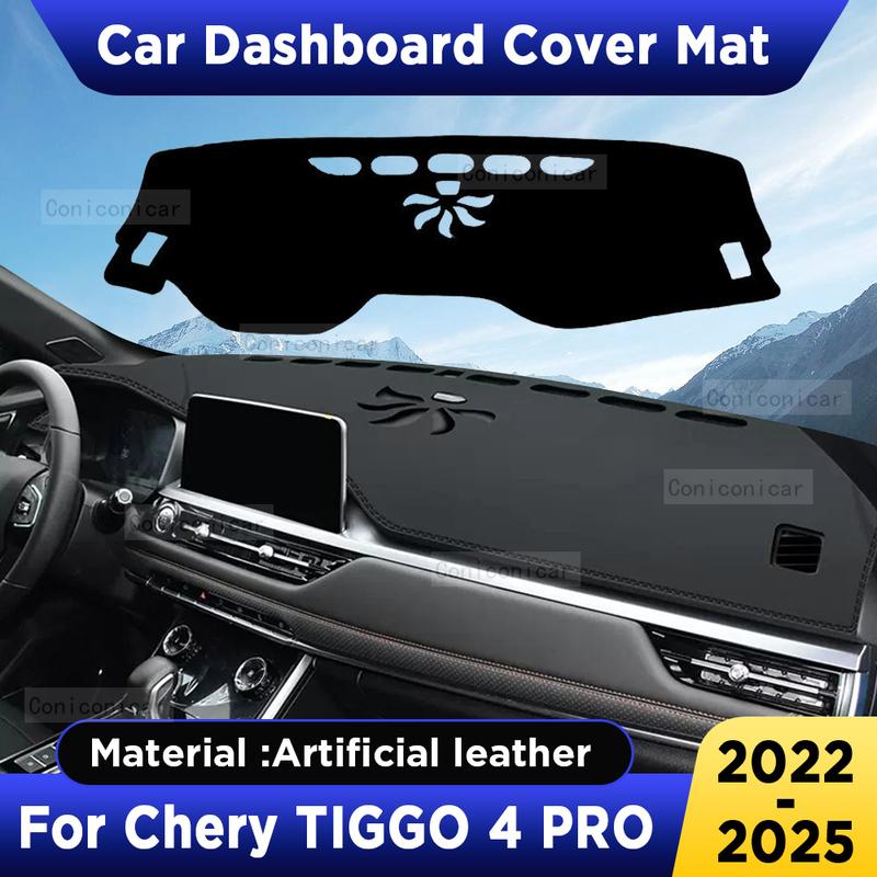 For Chery TIGGO 4 Pro -2025 Accessories Car Dashboard Cover Mat Artificial leather Sun Shade Pad trument Panel Carpet