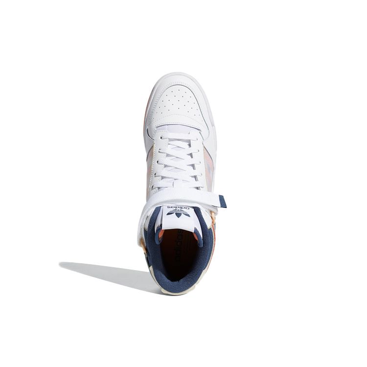 adidas Forum Mid TT White Acid Orange Кроссовки унисекс Cloud-White Hazy-Copper FY4707