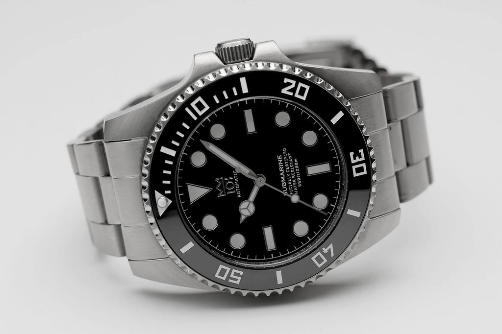 Hyakuichi Ceramic Bezel Watch Mechanical Automatic Hand Winding Automatic 200m Water Resistant Reverse Rotation Prevention Ceramic Bezel Crown Watch