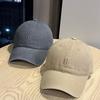 New R Simple Letter Print Soft Top Baseball Cap for Women, Breathable Spring/Summer Trendy Youthful Duckbill Cap for Men, Versatile Korean Style