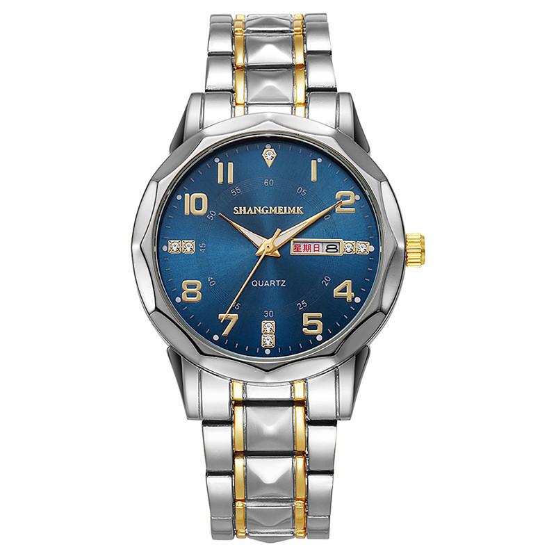 Mens Quartz Wristwatch With Night Light And Date Display For Business Use