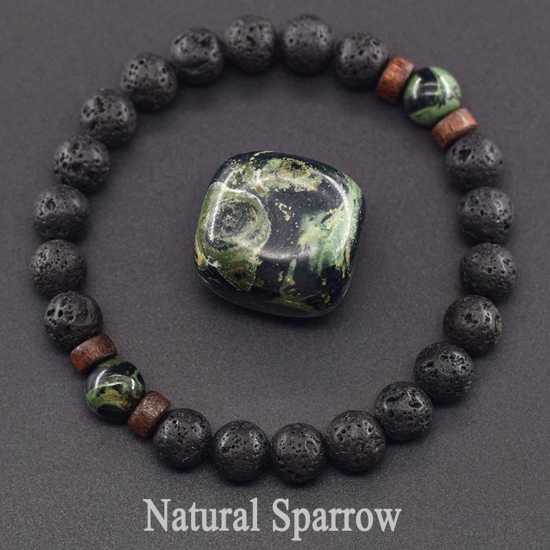 Браслет из натурального желтого тигрового глаза для мужчин и женщин, черный браслет из вулканической лавы, тибетский Будда, эластичная веревка, парный браслет из камня