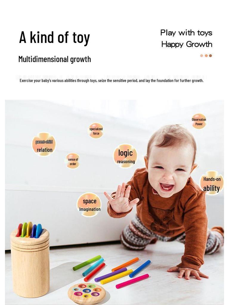 Монтессори Деревянный Балансир и Игрушка для Тренировки Сенсомоторных Навыков для Детей