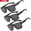 3PCS New Polarized Glasses Men Women Fishing Glasses Sun Goggles Camping Hiking Driving Eyewear Sport Sunglasses