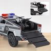 1/24 Полицейский Cybertruck Tesla Внедорожник Сплав Металл Литая Модель Автомобиля Коллекции для улицы Классическая Модная Игрушка Украшения Валюнтин Дети