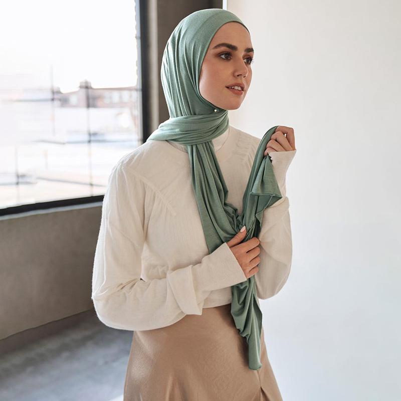 1Pc Hijab Scarf For Muslim Women Shawl Hijabs Modal Woman Turban Headscarf