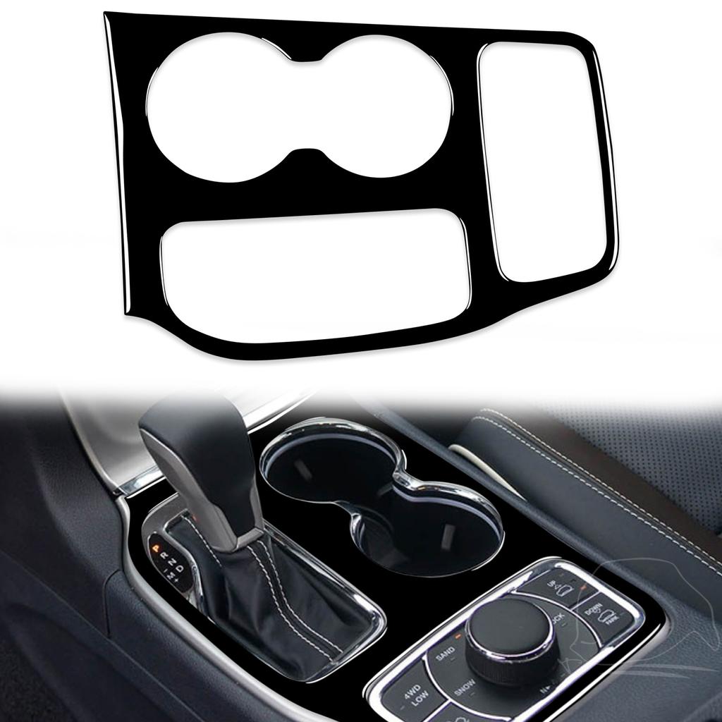 Для Jeep Grand Cherokee 2011-аксессуары для фортепиано, черный пластиковый салон автомобиля, держатель для чашки, накладка на панель, наклейка