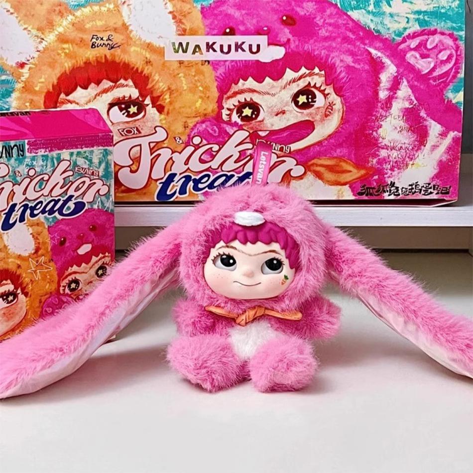 Wakuku Fox&Bunny Trickor Treat Series Blind Box Keychain Doll Pendant Toy Birthday Valentine'S Day Collection Model Kid Toy Gift