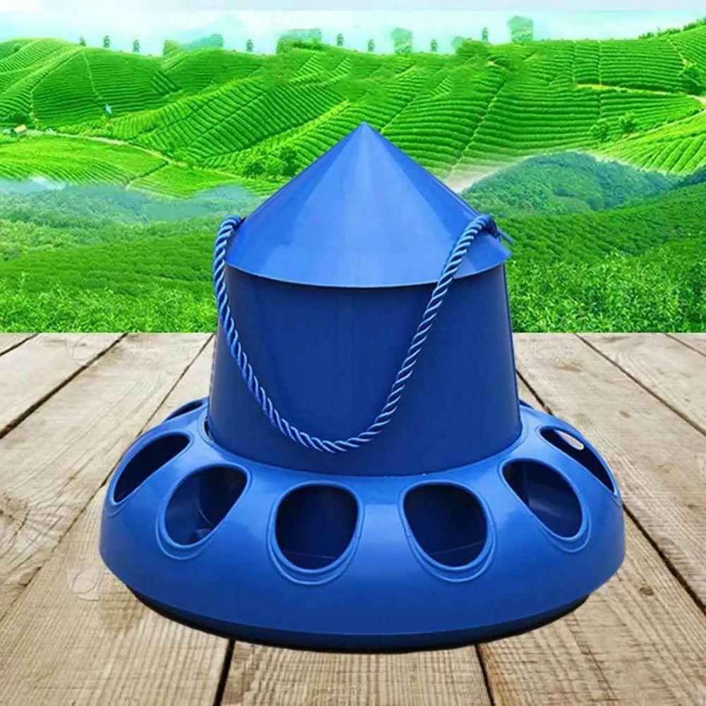 Trough Shape Pigeon Feeder 11 Holes Bird Feeding Bucket Feed Barrel Chicken Feeder Duck