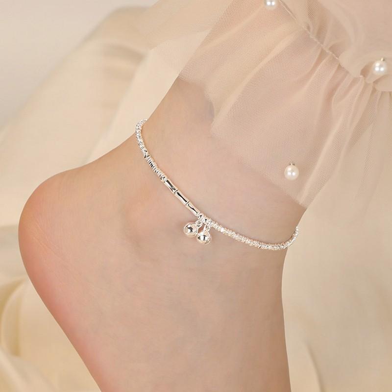 Неровное сломанное серебро, несколько таэлей колокольчиков, ножные браслеты, высокое женское чувство, шаг за шагом, цепочка для ног в виде дворцового колокольчика