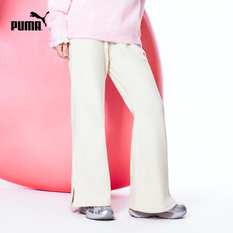 PUMA Girls' Fleece-Lined Knit Flare Pants